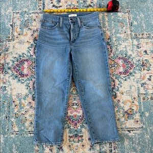 Madewell Blue Ankle Cropped Classic Straight Jean